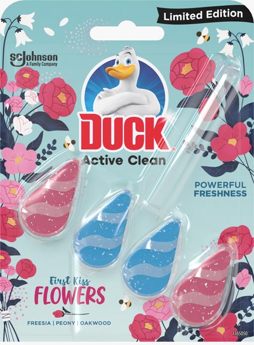 Duck® Active Clean Toilet Rimblock First Kiss Flowers