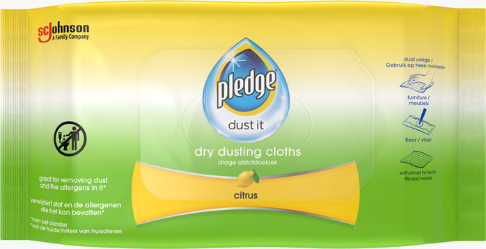Pledge® Dry Dusting Cloths Citrus Fresh