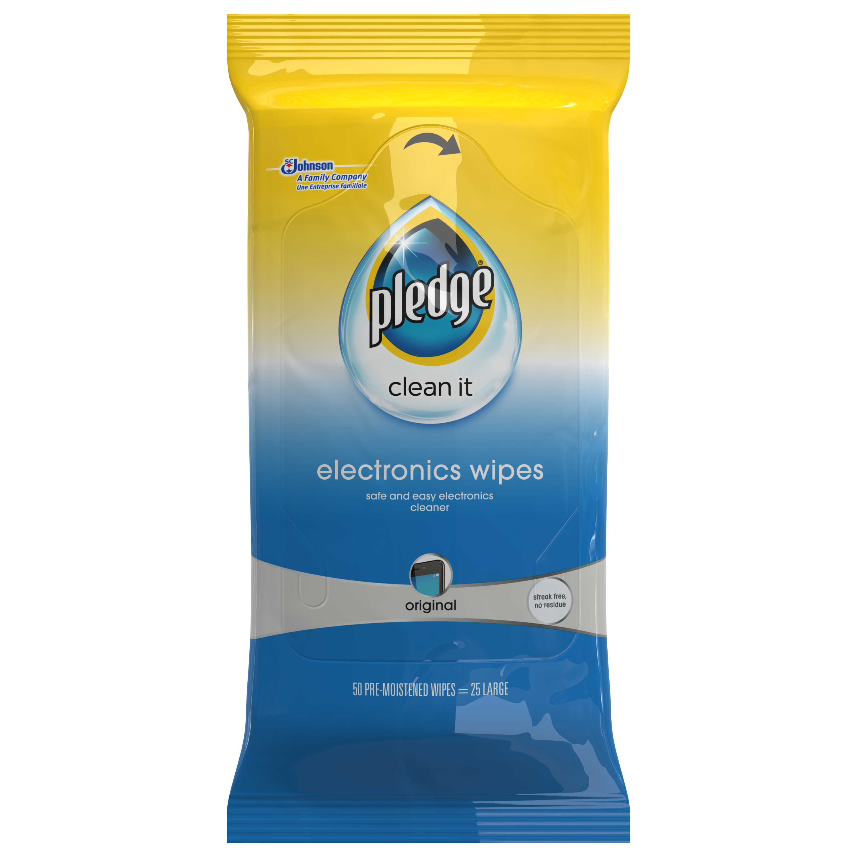 Pledge® Clean It Electronic Wipes