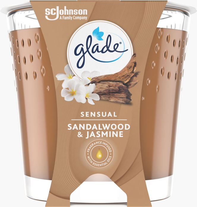 Glade® Candle - Sensual Sandalwood & Jasmine, świeca zapachowa