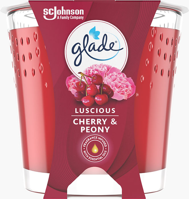 Glade® Candle - Luscious Cherry & Peony, świeca zapachowa