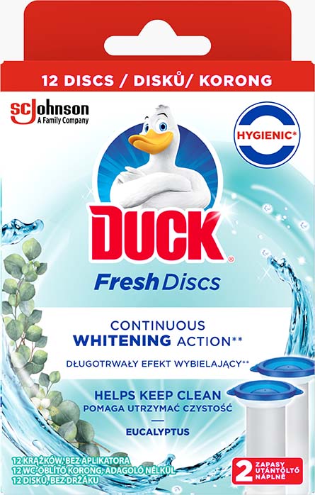Duck® Fresh Discs® Eucalyptus - podwójny zapas do toalety o zapachu eukaliptusowym
