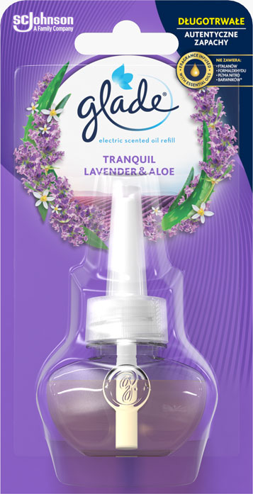 Glade® Electric scented oil - Tranquil Lavender & Aloe, zapas do elektrycznego odświeżacza powietrza