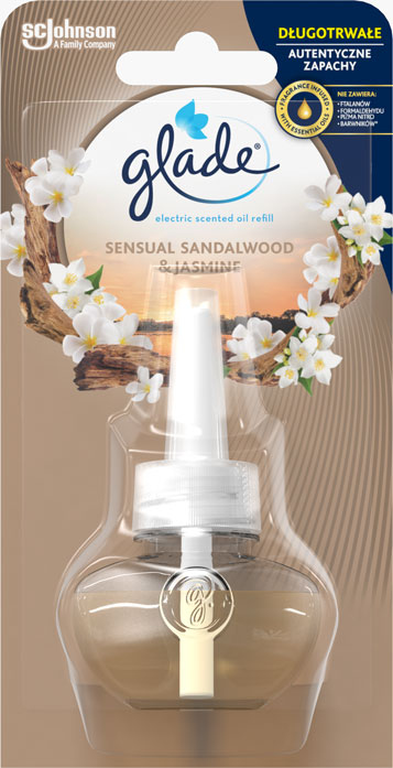 Glade® Electric scented oil - Sensual Sandalwood & Jasmine, zapas do elektrycznego odświeżacza powietrza