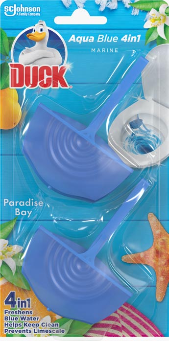 Duck® Aqua Blue 4w1 Paradise Bay - podwójna zawieszka do toalet