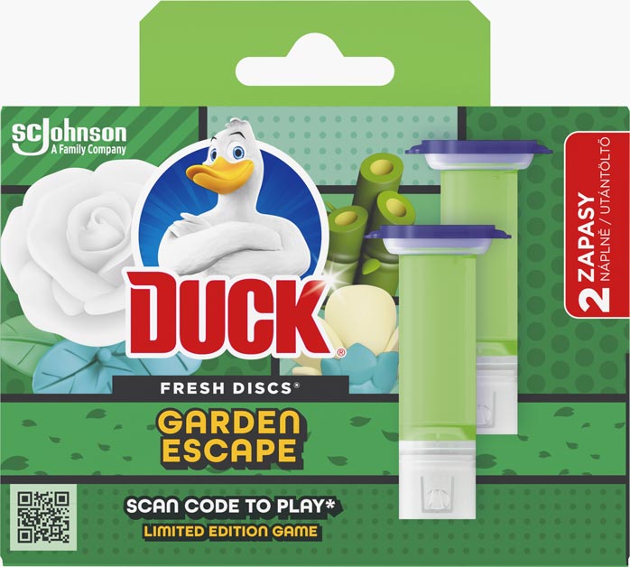 Duck® Fresh Discs® Garden Escape - żelowy krążek do toalety, podwójny zapas