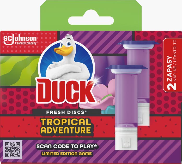 Duck® Fresh Discs® Tropical Adventure - żelowy krążek do toalety, podwójny zapas