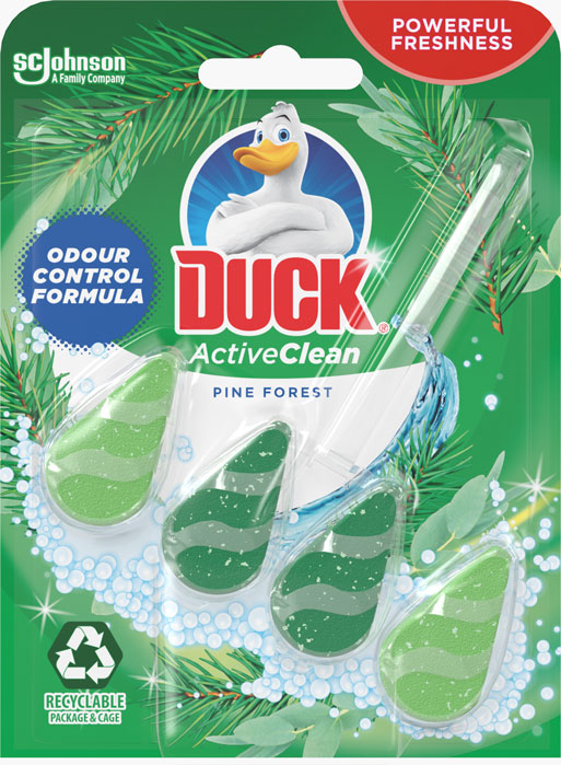 Duck® Active Clean Pine Forest - Detergent solid pentru toaletă