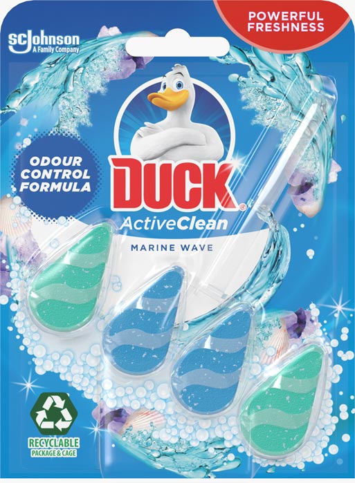 Duck® Active Clean Marine Wave - Detergent solid pentru toaletă