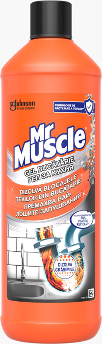 Mr Muscle® Gel pentru desfundarea țevilor din bucatarie