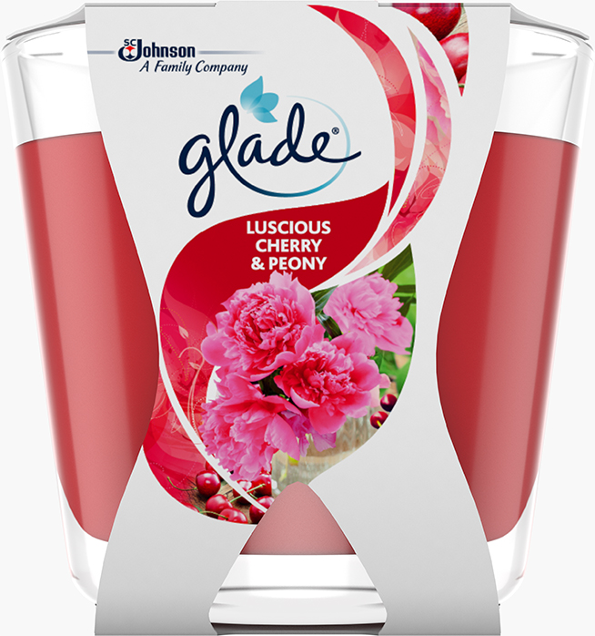 Glade® Decor Candle  Luscious Cherry & Peony