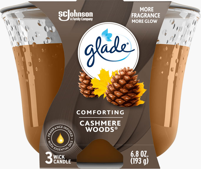 Glade® Cashmere Woods® 3-Wick Candle
