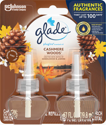 Glade® Cashmere Woods® PlugIns® Scented Oil Refills