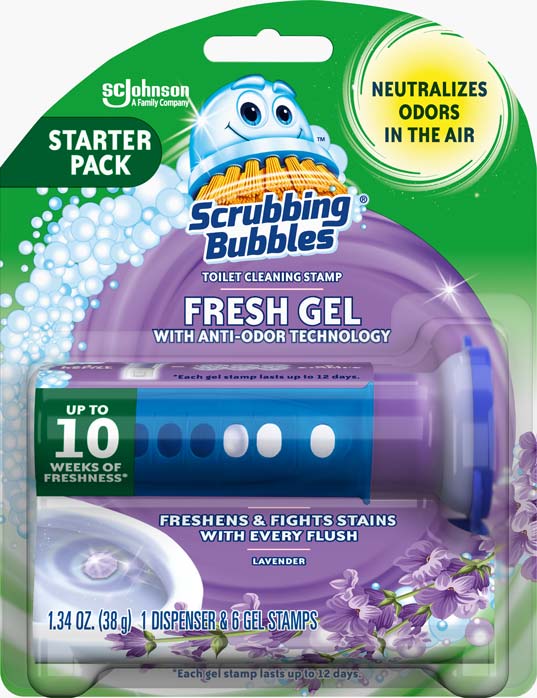 Scrubbing Bubbles® Fresh Gel Toilet Cleaning Stamp (Lavender Scent)