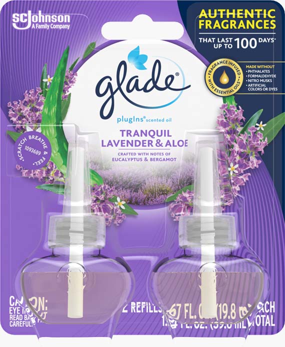 Glade® Tranquil Lavender & Aloe PlugIns® Scented Oil Refills