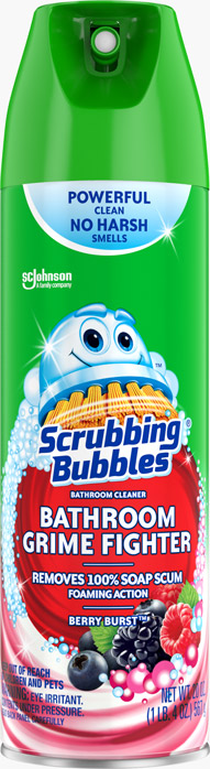 Scrubbing Bubbles® Bathroom Grime Fighter Aerosol (Berry Burst Scent)