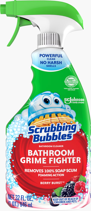 Scrubbing Bubbles® Bathroom Grime Fighter Spray (Berry Burst Scent)