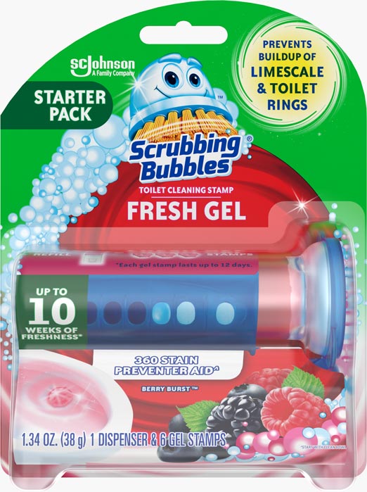 Scrubbing Bubbles® Fresh Gel Toilet Cleaning Stamp (Berry Burst™ Scent)