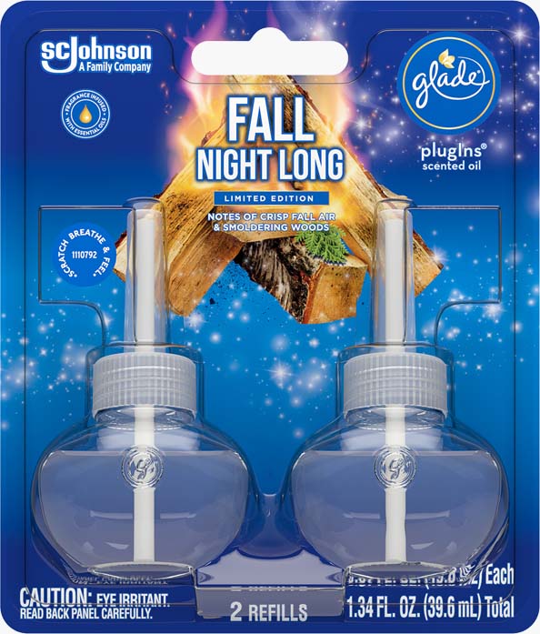 Glade® Fall Night Long PlugIns® Scented Oil Refills
