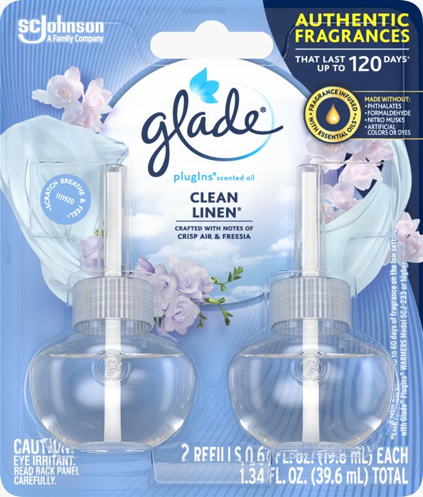 Glade® Clean Linen® PlugIns® Scented Oil Refills