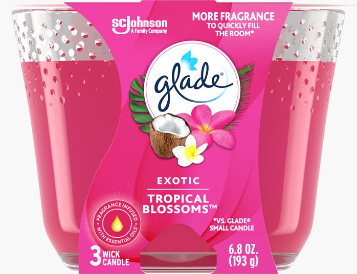 Glade® Exotic Tropical Blossoms™ 3-Wick Candle