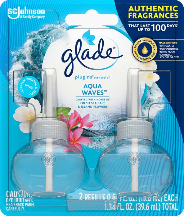 Glade® Aqua Waves PlugIns® Scented Oil Refills