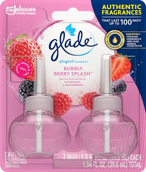 Glade® Bubbly Berry Splash PlugIns® Scented Oil Refills