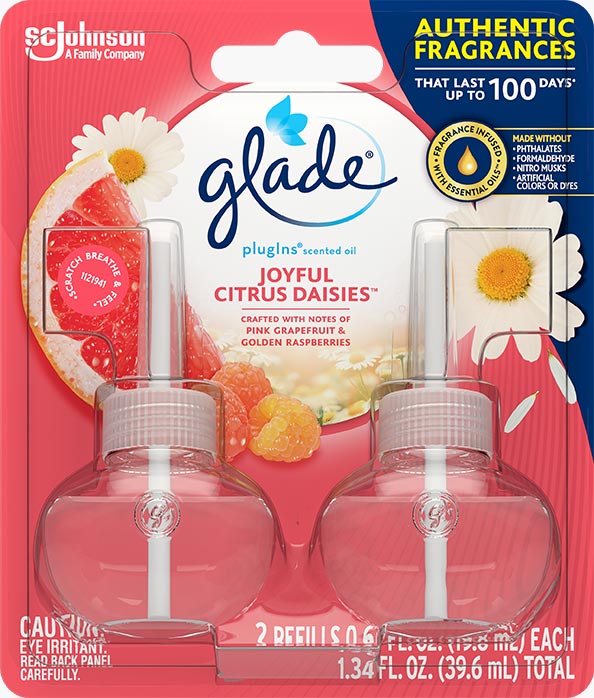 Glade® Joyful Citrus & Daisies PlugIns® Scented Oil Refills