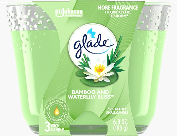 Glade® Bamboo & Waterlily Bliss 3-Wick Candle