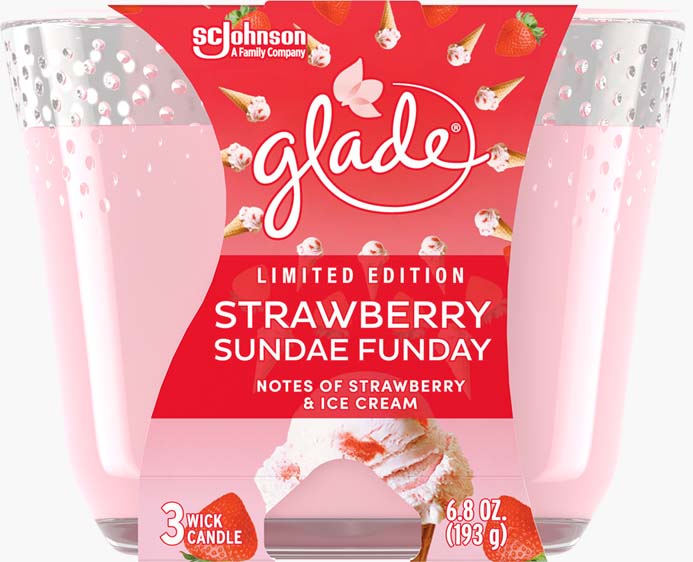 Glade® Strawberry Sundae Funday 3-Wick Candle