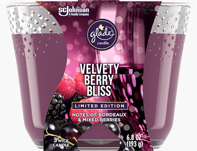 Glade® Velvety Berry Bliss 3-Wick Candle        