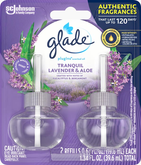Glade® Tranquil Lavender & Aloe PlugIns® Scented Oil Refills