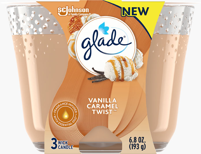 Glade® Vanilla Caramel Twist 3-Wick Candle