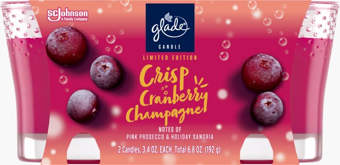 Glade® Crisp Cranberry Champagne Candle Twin Pack