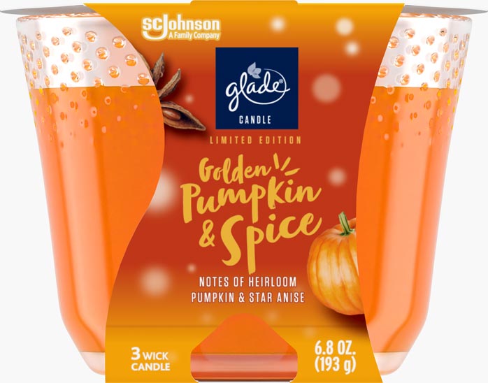 Glade® Golden Pumpkin & Spice 3-Wick Candle