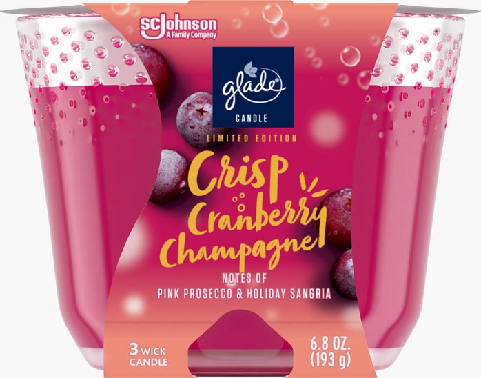 Glade® Crisp Cranberry Champagne 3-Wick Candle