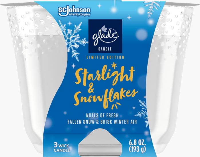 Glade® Starlight & Snowflakes 3-Wick Candle