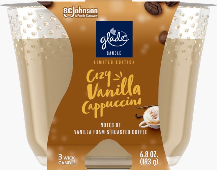 Glade® Cozy Vanilla Cappuccino 3-Wick Candle