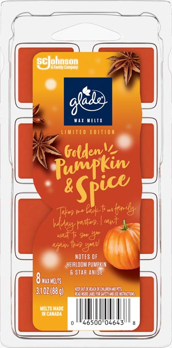 Glade® Golden Pumpkin & Spice Wax Melts