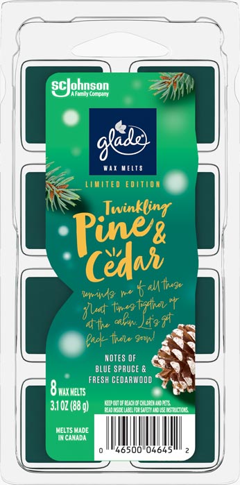 Glade® Twinkling Pine & Cedar Wax Melts