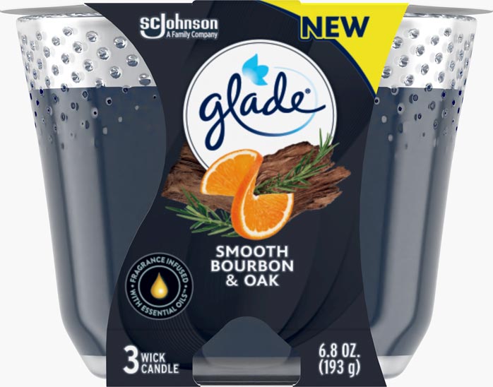 Glade® Smooth Bourbon & Oak 3-Wick Candle