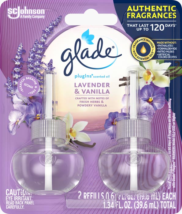 Glade® Lavender & Vanilla PlugIns® Scented Oil Refills