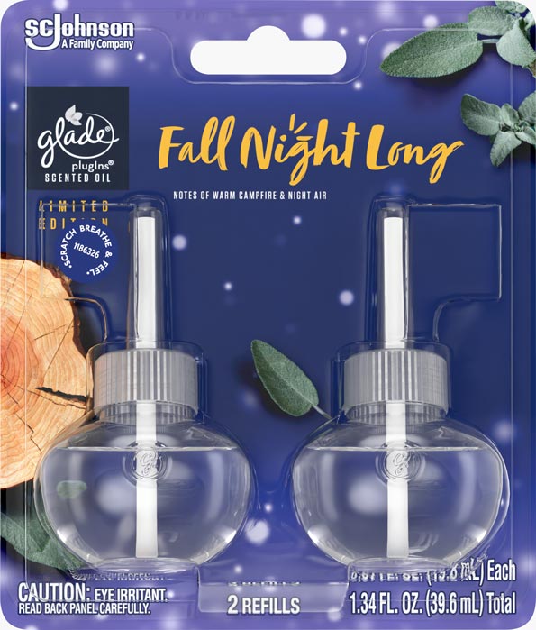 Glade® Fall Night Long PlugIns® Scented Oil Refills