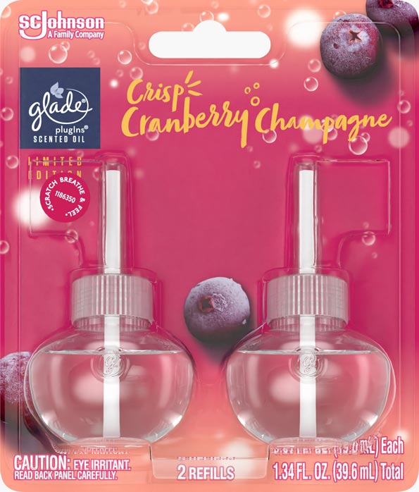 Glade® Crisp Cranberry Champagne PlugIns® Scented Oil Refills