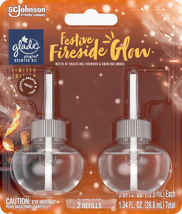 Glade® Festive Fireside Glow PlugIns® Scented Oil Refills