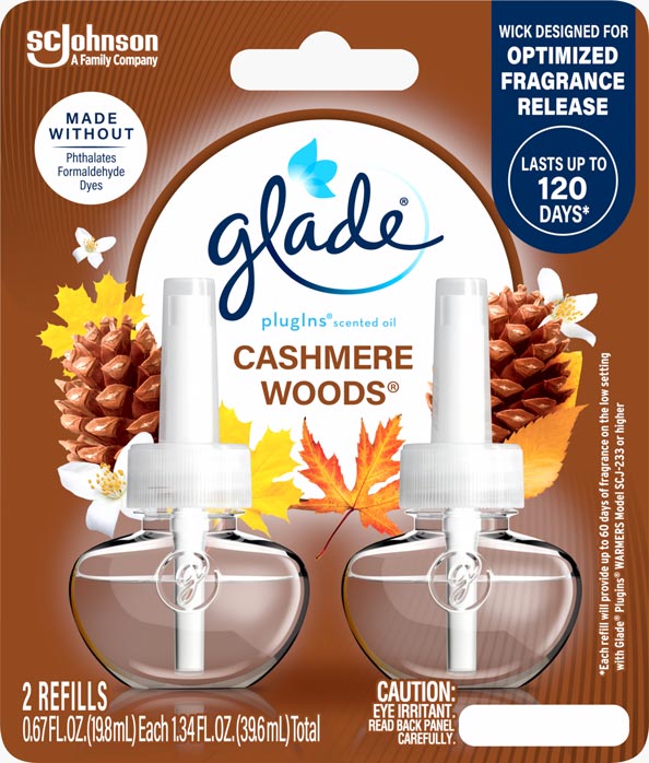 Glade® Cashmere Woods® PlugIns® Scented Oil Refills