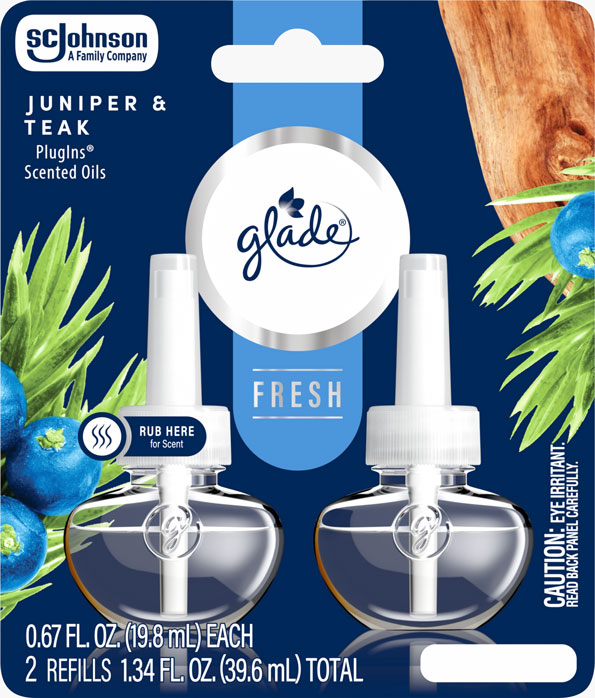 Glade® Fresh Juniper & Teak PlugIns® Scented Oil Refills
