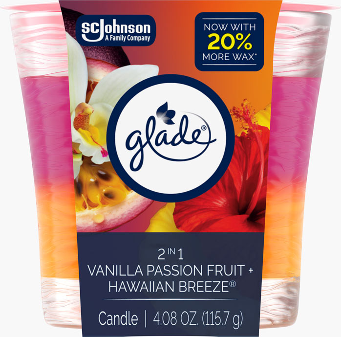 Glade® Vanilla Passion Fruit & Hawaiian Breeze® 2in1 Candle