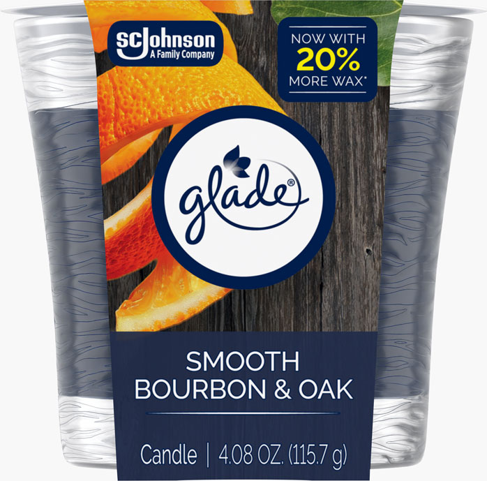 Glade® Smooth Bourbon & Oak Candle