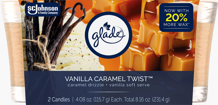 Glade® Vanilla Caramel Twist™ Candle Twin Pack